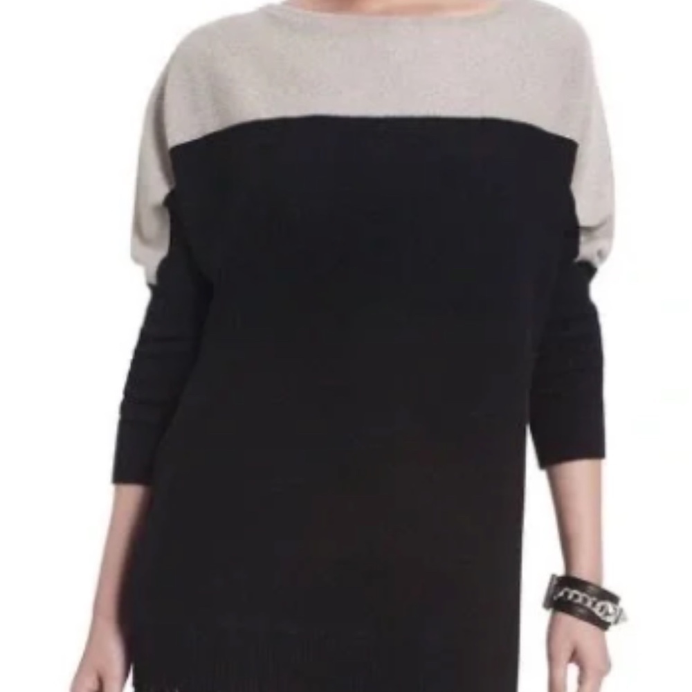 BCBG MaxAzria Sweater – Karlie, Gray & Black | Size Small